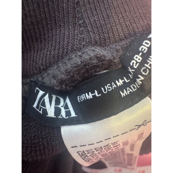 ZARA Sleek Deep Small  Brown Turtleneck Midi Bodycon Dress Stretch Fabric - Picture 13 of 14